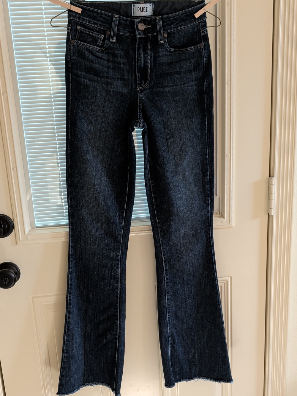 PAIGE Dark Indigo high Rise Flare Jeans 25